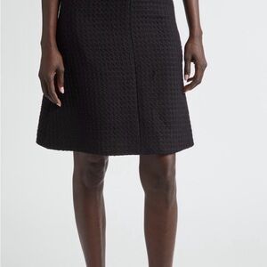 Oscar de la Renta Black Tweed A-Line Skirt